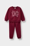 Girls' Baby 2-Piece Set with Printed Soft-Fleeced Sweatshirt and Sweatpants