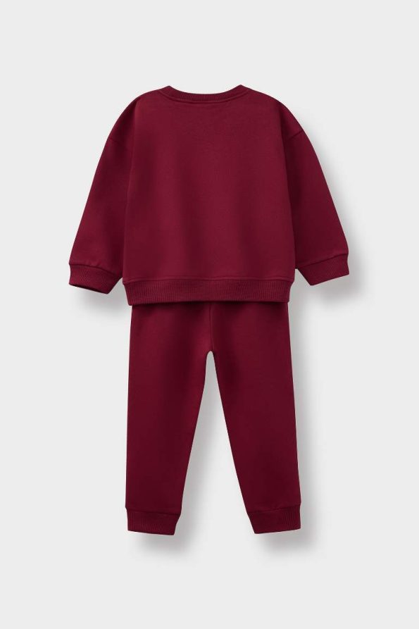 Girls' Baby 2-Piece Set with Printed Soft-Fleeced Sweatshirt and Sweatpants