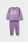 Girls' Baby 2-Piece Soft Fleece Printed Sweatshirt and Jogger Set