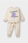 Girls' Baby 2-Piece Soft Fleece Printed Sweatshirt and Jogger Set