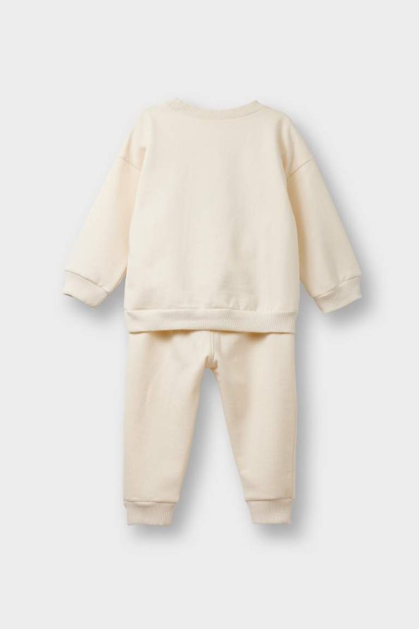 Girls' Baby 2-Piece Soft Fleece Printed Sweatshirt and Jogger Set