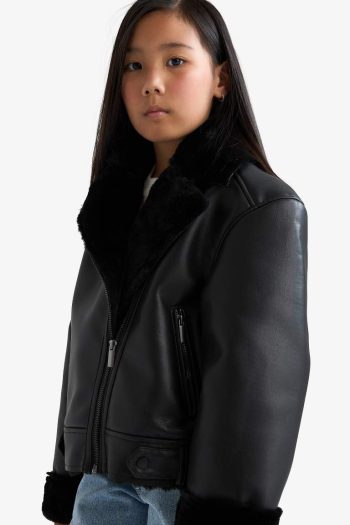 Girls' Faux Fur Lined Jacket