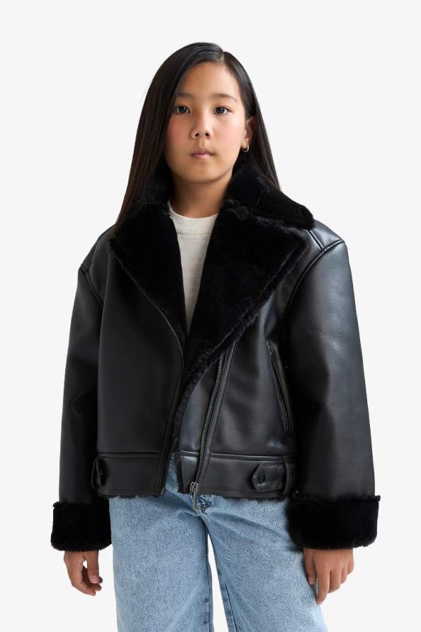 Girls' Faux Fur Lined Jacket