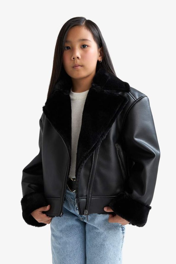 Girls' Faux Fur Lined Jacket