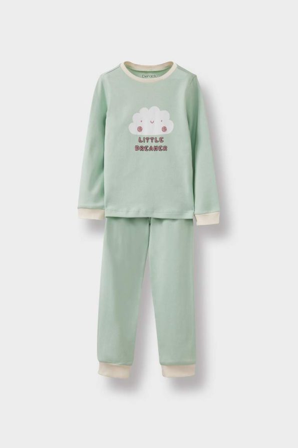 Girls' Baby 4-Piece Printed Pajama Set Long Sleeve Top Long Pants