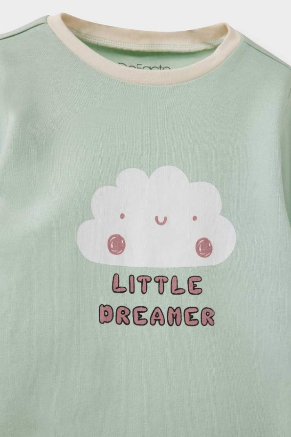 Girls' Baby 4-Piece Printed Pajama Set Long Sleeve Top Long Pants