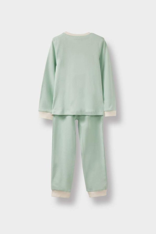 Girls' Baby 4-Piece Printed Pajama Set Long Sleeve Top Long Pants