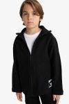 Boys' Oversized Wide Fit Zip-Up Long Sleeve Shirt Jacket