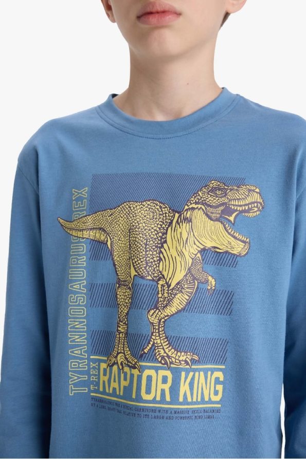 Boys' Dinosaur Print Long Sleeve Pajama Set