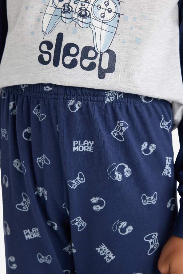 Boys' Printed Long Sleeve Pajama Set
