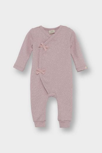 Newborn Baby Girl Polka Dot Ribbed Long Sleeve Bodysuit
