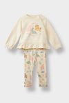 Girls' Baby 2-Piece Set Printed Sweatshirt Leggings