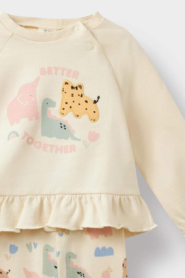 Girls' Baby 2-Piece Set Printed Sweatshirt Leggings
