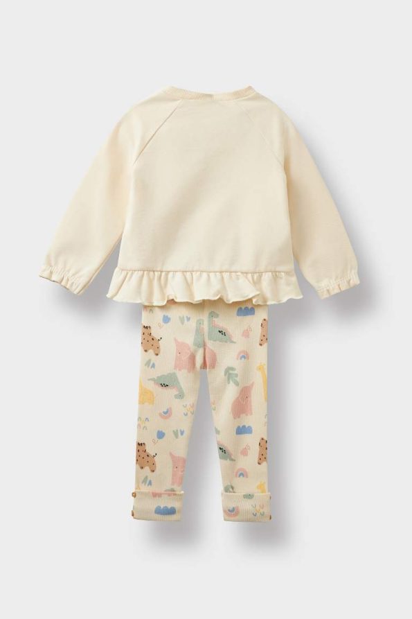 Girls' Baby 2-Piece Set Printed Sweatshirt Leggings