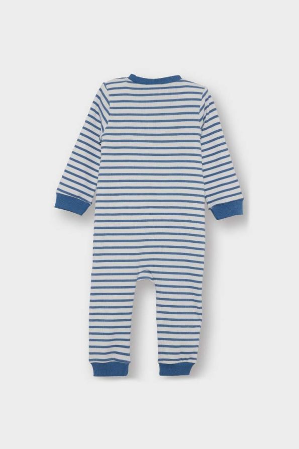 Boys' Newborn Striped Ribbed Cotton Long Sleeve Bodysuit