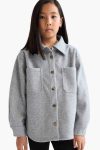 Girls' Long Sleeve Snap Button Shirt Jacket