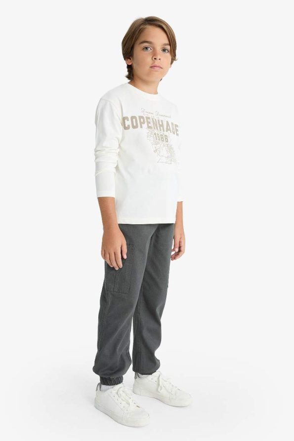 Boys' Cargo Gabardine Jogger Pants