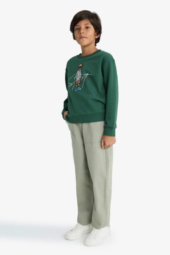 Boys' Loose Fit Standard Leg Gabardine Pants