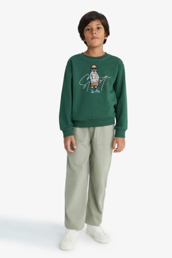 Boys' Loose Fit Standard Leg Gabardine Pants