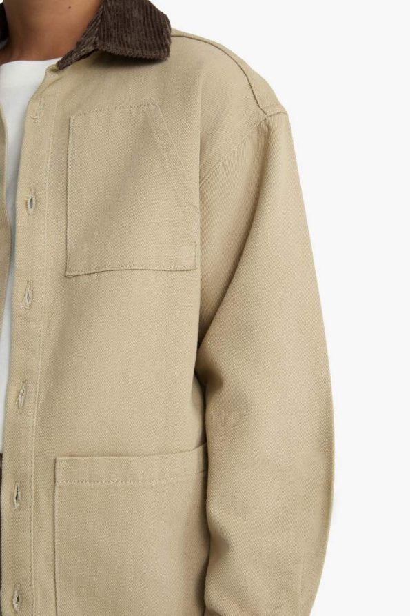 Boys' Oversized Fit Polo Collar Long Sleeve School Shirt