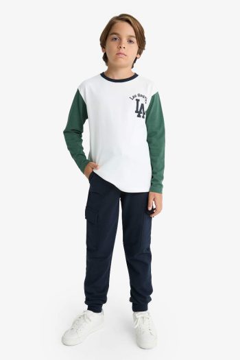 Boys' 2-Piece Set with Printed Long Sleeve T-Shirt and Sweatpants