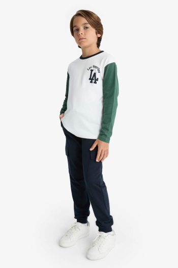Boys' 2-Piece Set with Printed Long Sleeve T-Shirt and Sweatpants