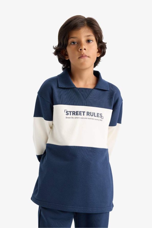 Boys' Color Block Sweatshirt and Jogger Set