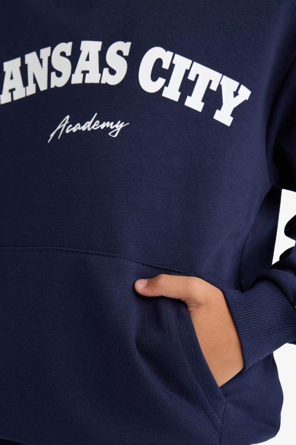 Boys' 2-Piece Set Hooded Printed Sweatshirt and Jogger Pants