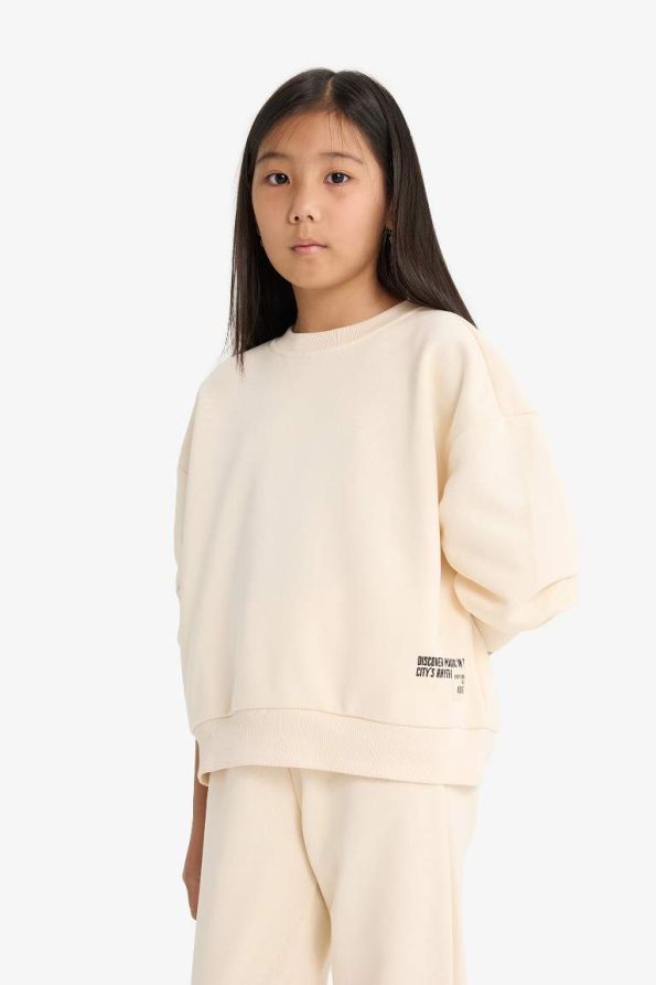 Girls' 2-Piece Printed Sweatshirt and Joggers Set