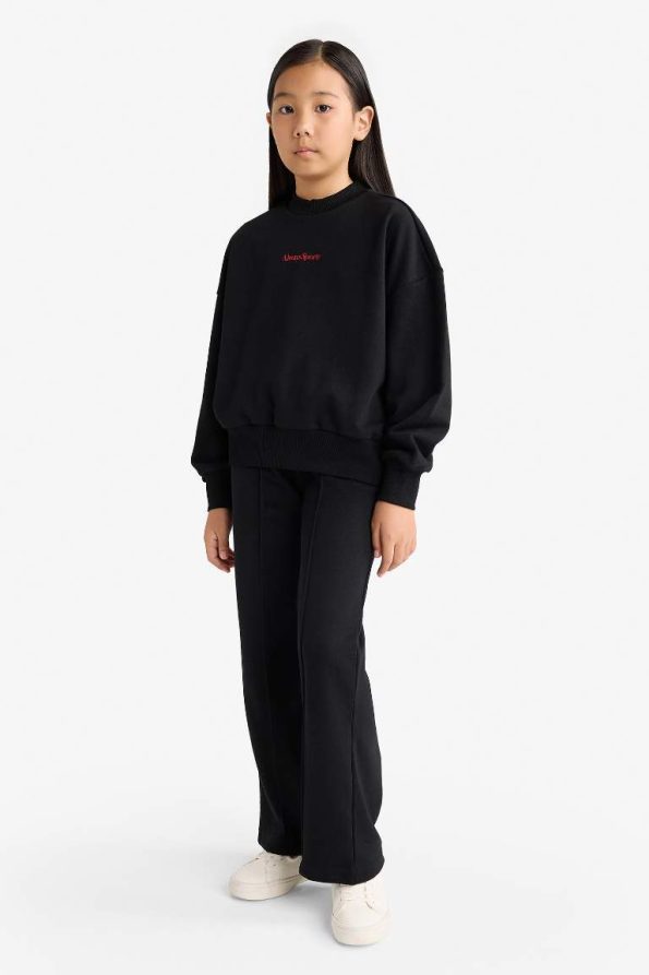 Girls' 2-Piece Printed Sweatshirt and Jogger Set