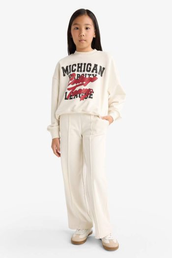 Girls' 2-Piece Printed Sweatshirt and Jogger Set