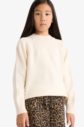 Girls' Round Neck Knitted Sweater