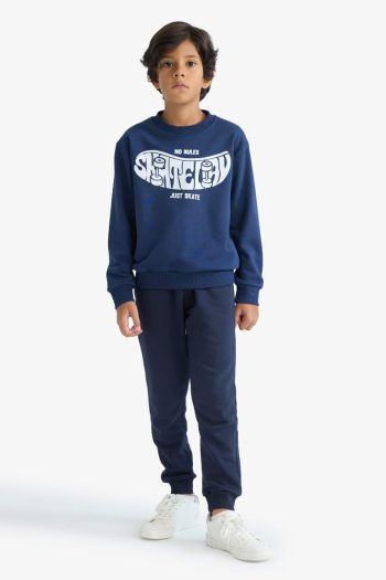 Boys' Printed Crew Neck Sweatshirt