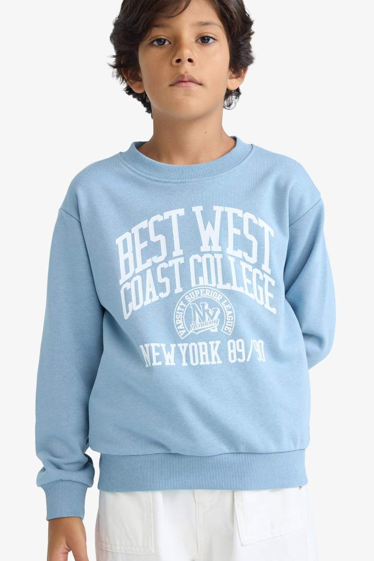 F2843A8_25AU_BE770_01_03.jpg Boys' Printed Crew Neck Sweatshirt