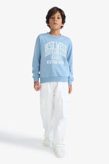 Boys' Printed Crew Neck Sweatshirt