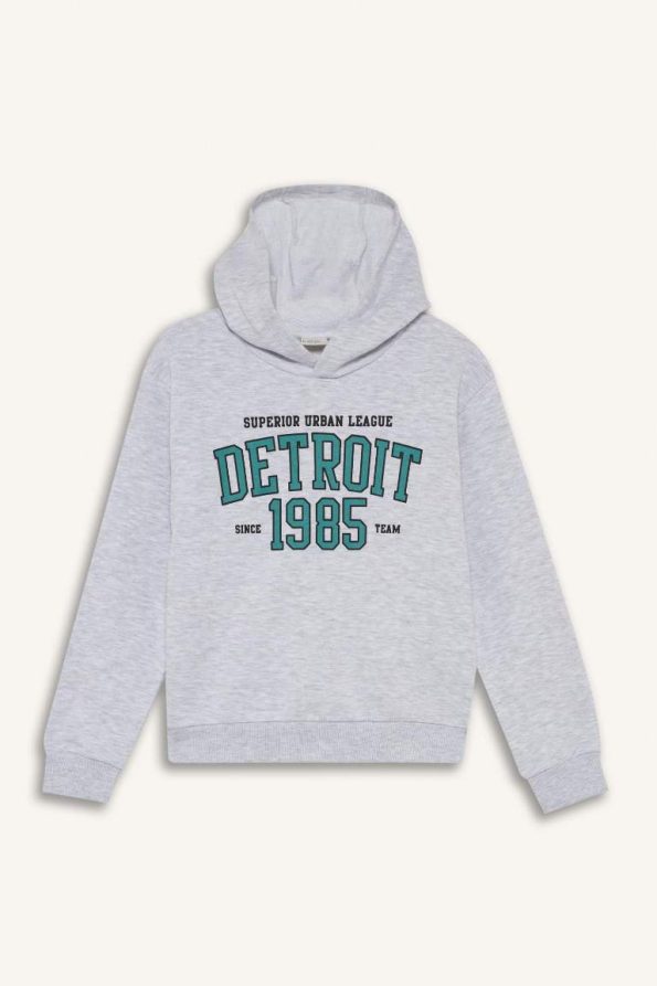 Boys' Hooded Printed Sweatshirt