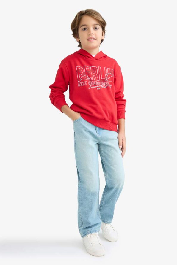 Boys' Printed Hooded Sweatshirt
