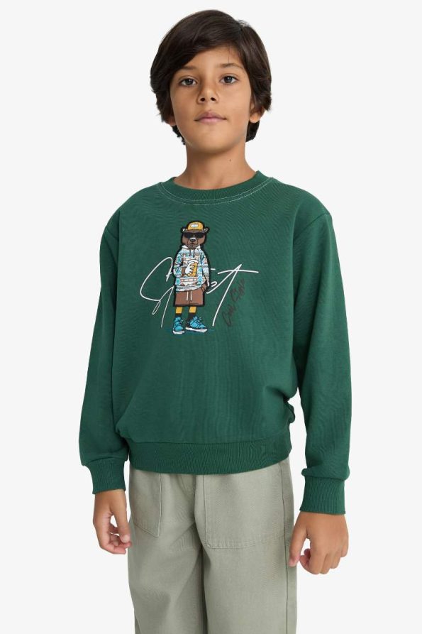 Boys' Printed Crew Neck Sweatshirt