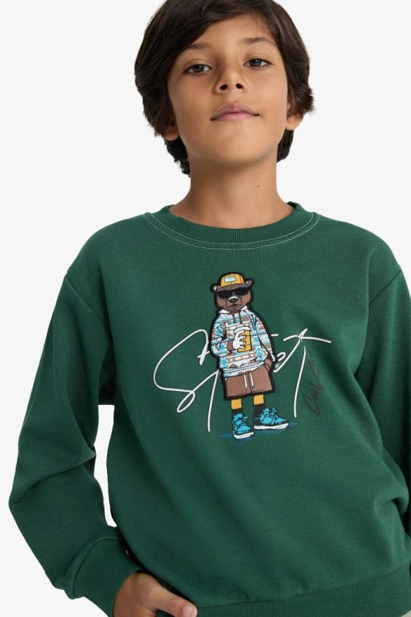 Boys' Printed Crew Neck Sweatshirt
