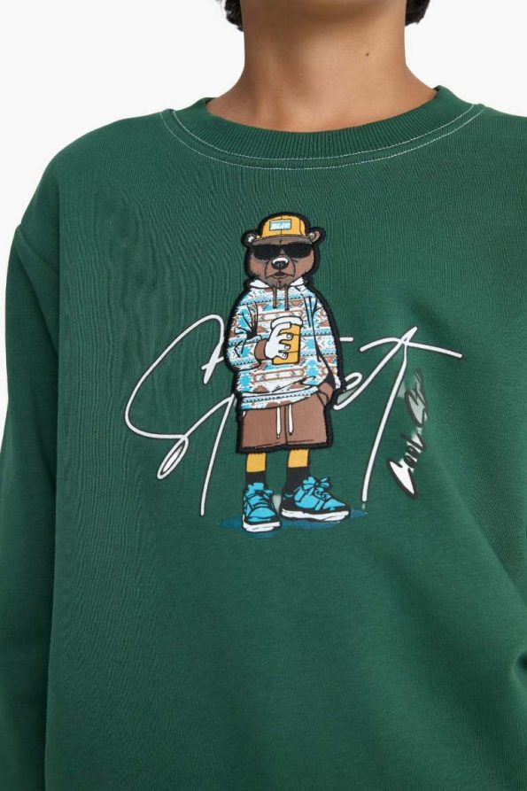 Boys' Printed Crew Neck Sweatshirt