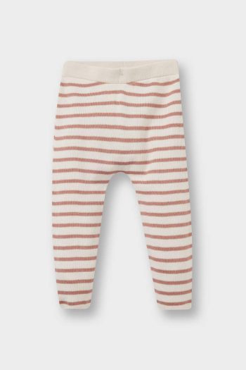 Girls' Baby 2-Piece Set with Bear Printed Cardigan and Striped Pants