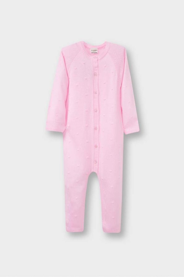 Newborn Baby Girl Long Sleeve Knit Romper