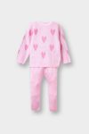 Girls' Baby 2-Piece Set Heart Pattern Knit Sweater Bottom
