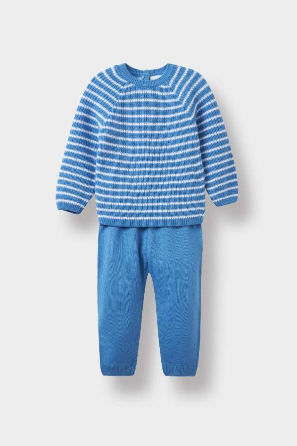 Boys' Striped Sweater and Sweatpants Set