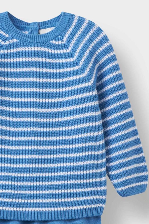 Boys' Striped Sweater and Sweatpants Set