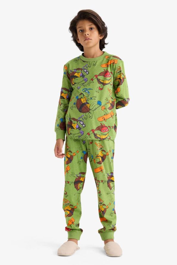 Boys' Teenage Mutant Ninja Turtles: Mutant Mayhem Pajama Set with Long Sleeve Top and Long Pants