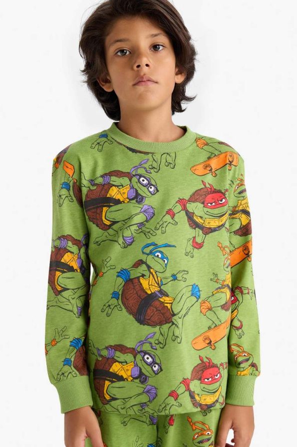 Boys' Teenage Mutant Ninja Turtles: Mutant Mayhem Pajama Set with Long Sleeve Top and Long Pants