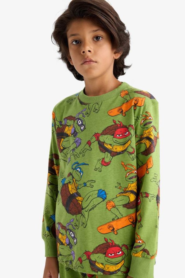 Boys' Teenage Mutant Ninja Turtles: Mutant Mayhem Pajama Set with Long Sleeve Top and Long Pants