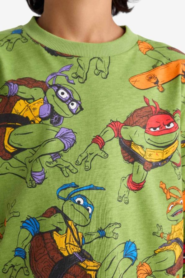 Boys' Teenage Mutant Ninja Turtles: Mutant Mayhem Pajama Set with Long Sleeve Top and Long Pants