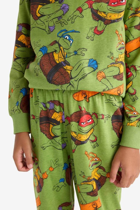 Boys' Teenage Mutant Ninja Turtles: Mutant Mayhem Pajama Set with Long Sleeve Top and Long Pants